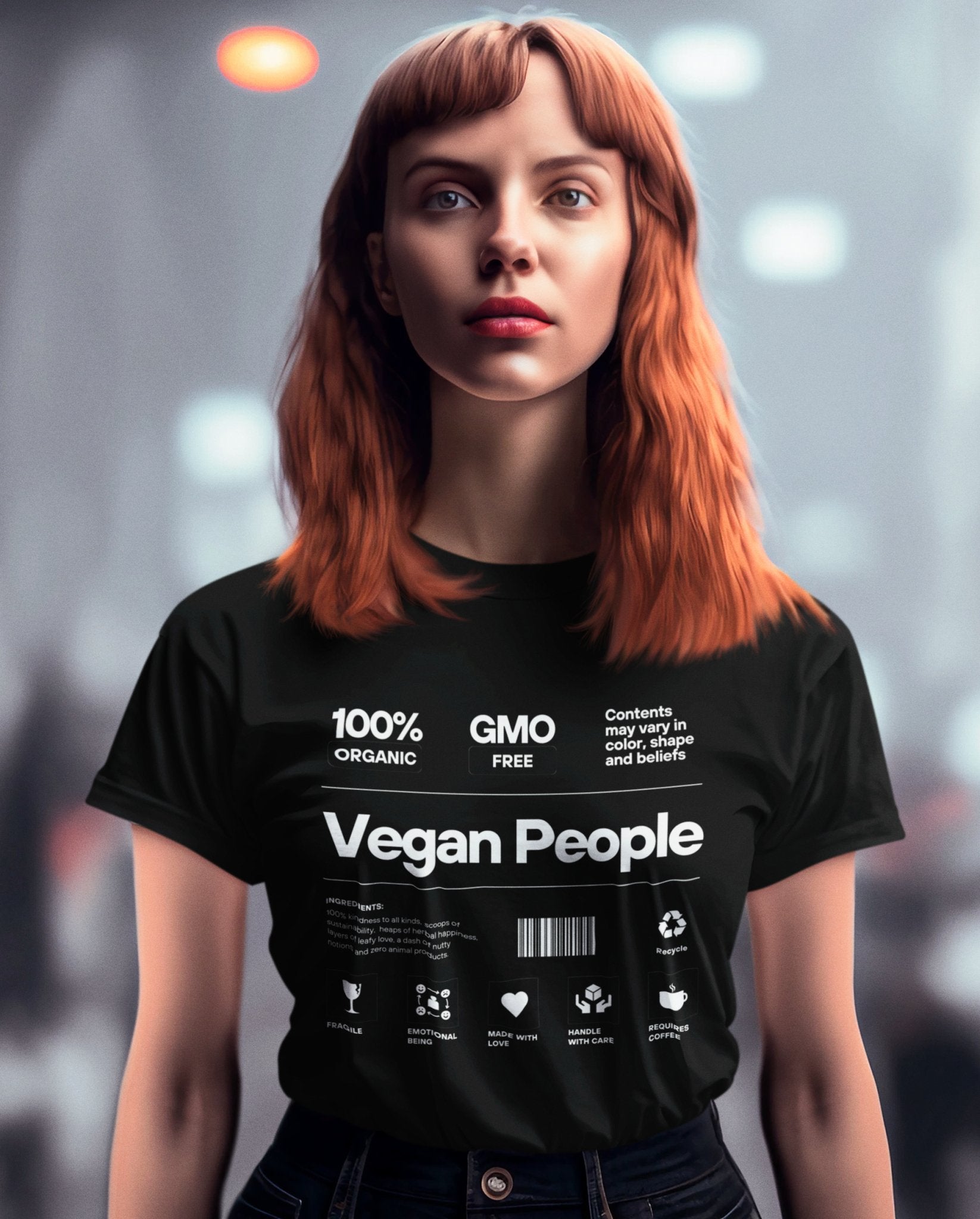 Vegan People Ingredients List t - shirt T - Shirt Vegan Joy Jar