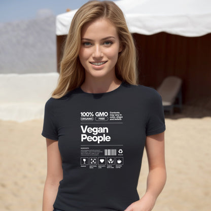 Vegan People Ingredients List Women's Softstyle t - shirt T - Shirt Vegan Joy Jar