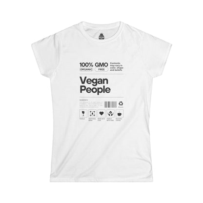 Vegan People Ingredients List Women's Softstyle t - shirt T - Shirt Vegan Joy Jar