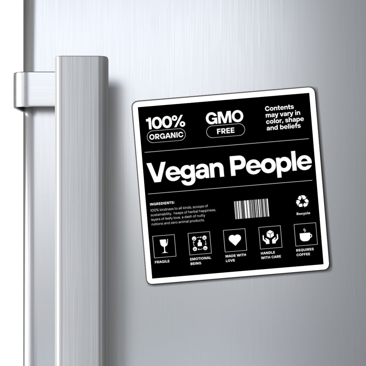 Vegan People Ingredients - Magnet Paper products Vegan Joy Jar