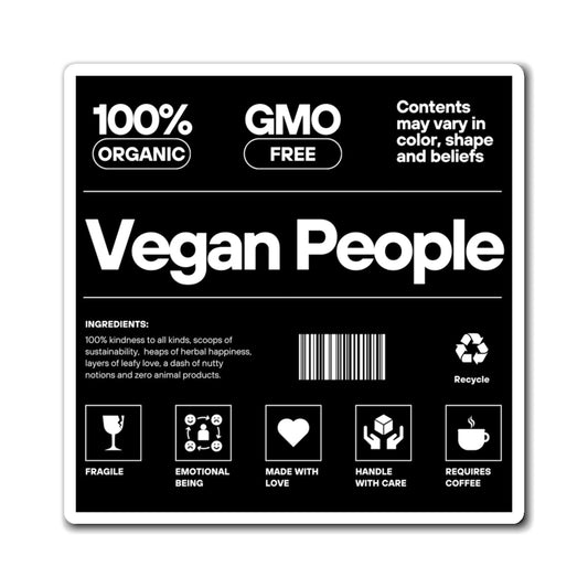 Vegan People Ingredients - Magnet Paper products Vegan Joy Jar