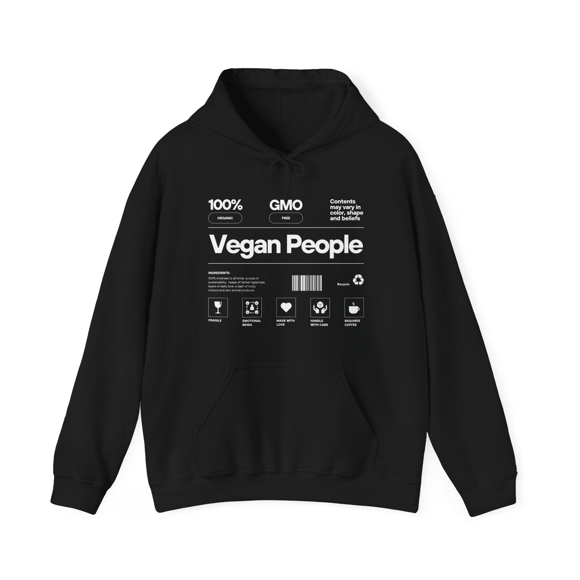 Vegan People Ingredients - Unisex Heavy Blend™ Hooded Sweatshirt Hoodie Vegan Joy Jar