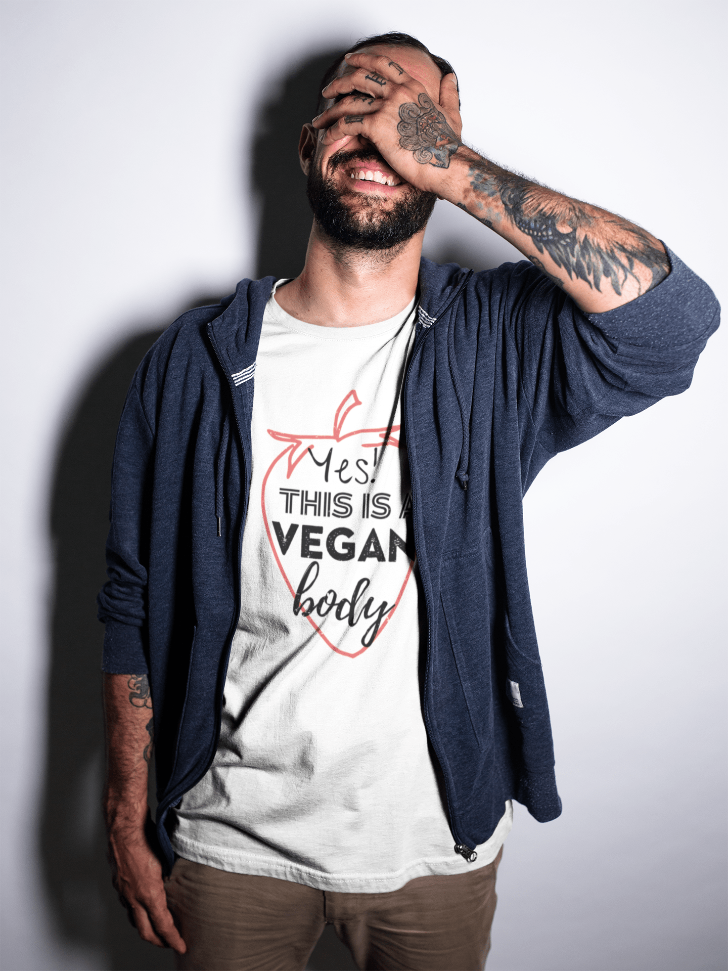 Yes! This is a vegan body - Unisex Heavy Cotton Tee T-Shirt Vegan Joy Jar