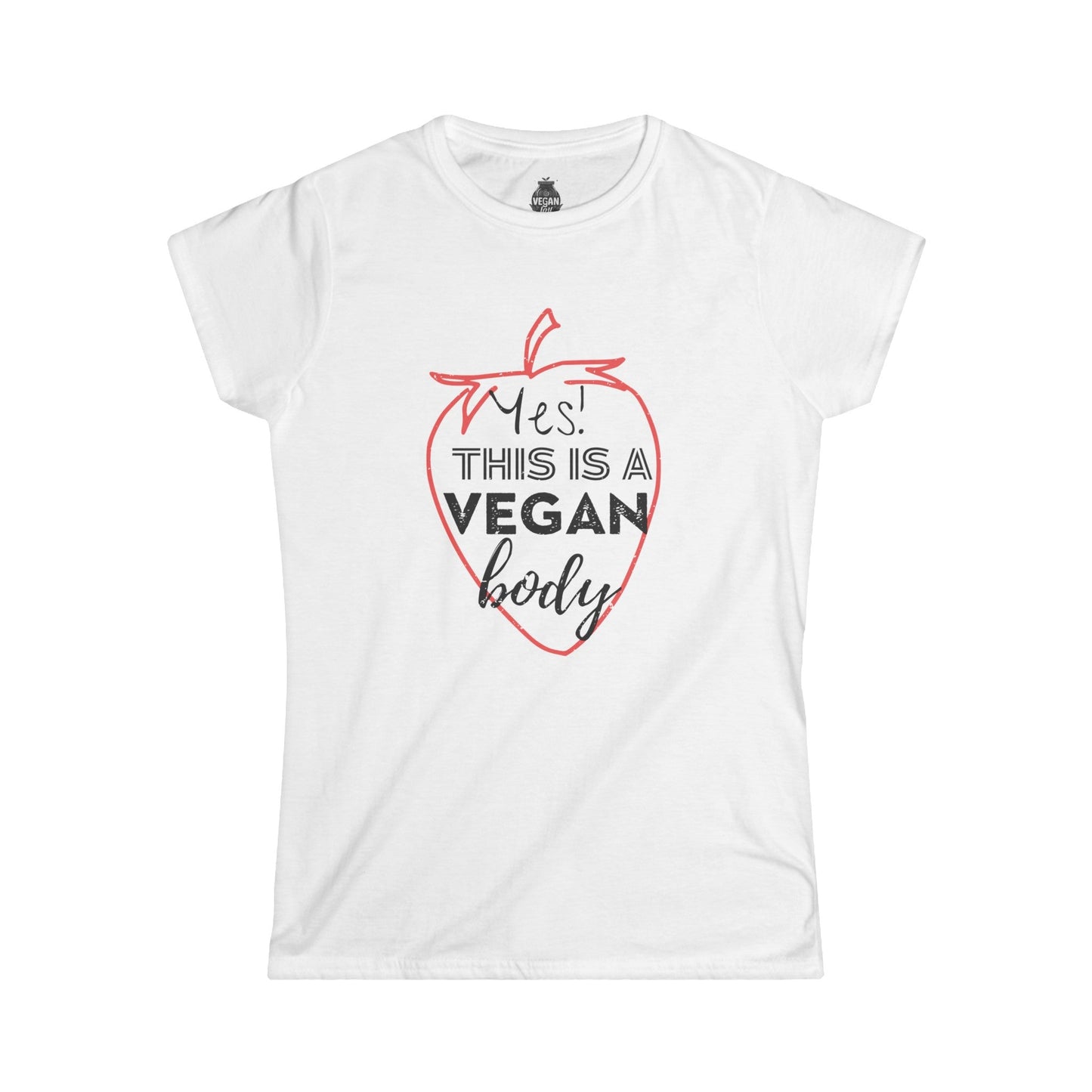 Yes! This Is a Vegan Body Women's Softstyle t - shirt T - Shirt Vegan Joy Jar