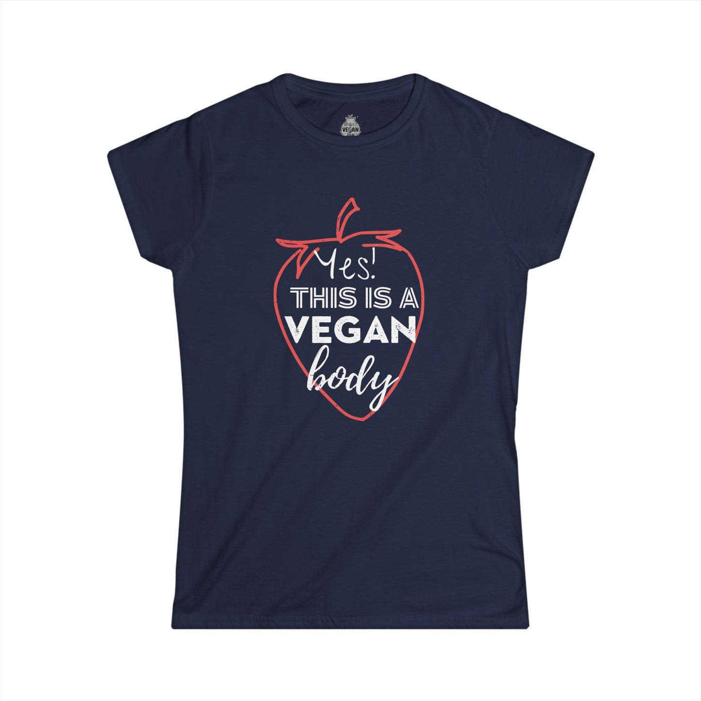 Yes! This Is a Vegan Body Women's Softstyle t - shirt T - Shirt Vegan Joy Jar