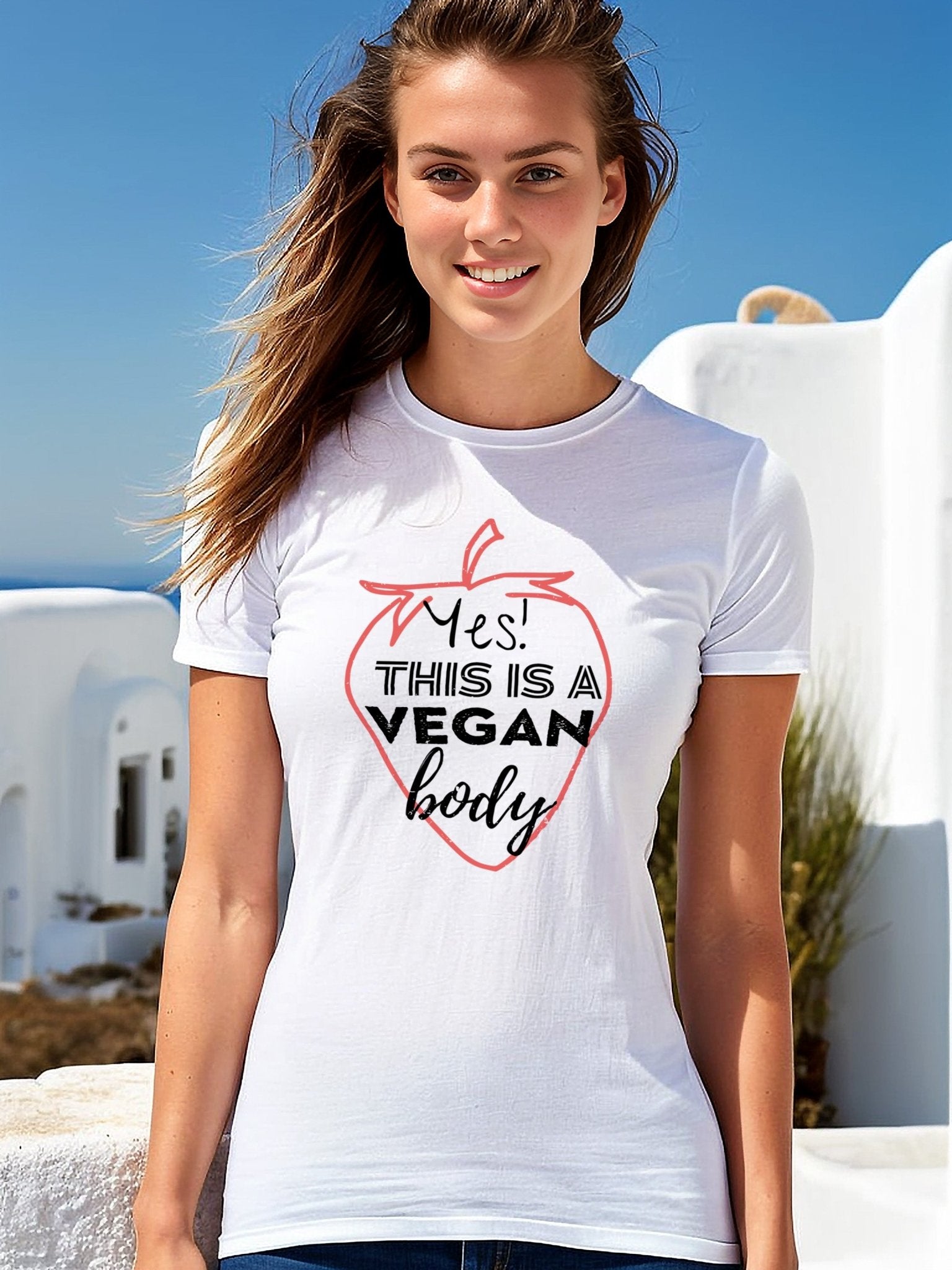 Yes! This Is a Vegan Body Women's Softstyle t - shirt T - Shirt Vegan Joy Jar